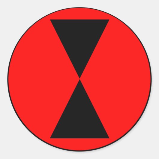 7e infanteriedivisie ronde sticker (Voorkant)