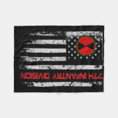 7e Infanteriedivisie Vlag van de Verenigde Staten Fleece Deken (Voorkant (Horizontaal))