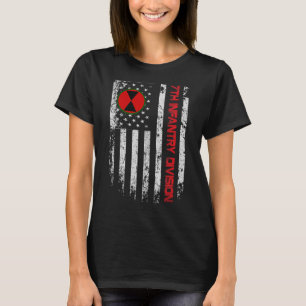 7e Infanteriedivisie  Vlag van de Verenigde Staten T-shirt