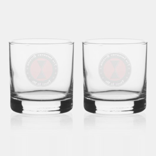 7e infanteriedivisie whisky glas (Achterkant)
