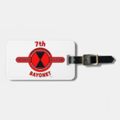 7E INFANTRY DIVISION "BAYONET DIVISION" BAGAGELABEL (Voorkant horizontaal)