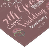 7e jaar bruiloft Jubileum Freesia Onyx Korte Tafelloper (Hoek)