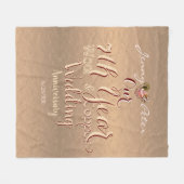 7e jaar Jubileum bruidend Fleece Deken (Voorkant (Horizontaal))