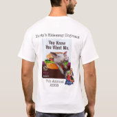 7e jaarlijkse Hideaway Hogroast van Horty T-shirt (Achterkant)