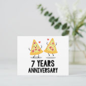 7e Jubileum 7 jaar Briefkaart (Staand voorkant)