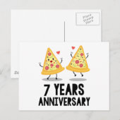 7e Jubileum 7 jaar Briefkaart (Voorkant / Achterkant)