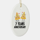 7e Jubileum 7 jaar Keramisch Ornament (Rechts)