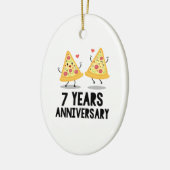 7e Jubileum 7 jaar Keramisch Ornament (Links)