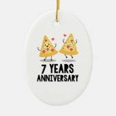 7e Jubileum 7 jaar Keramisch Ornament (Voorkant)