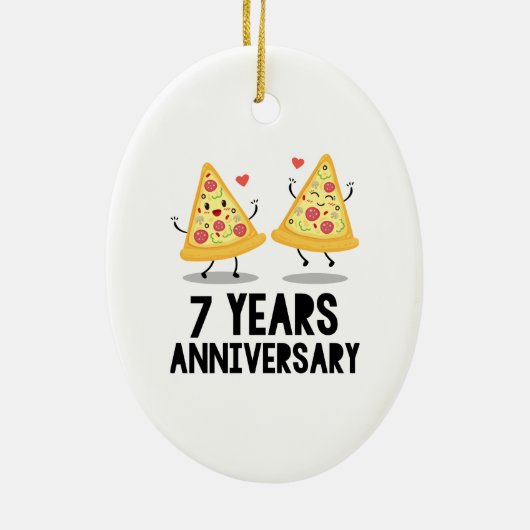 7e Jubileum 7 jaar Keramisch Ornament (Achterkant)
