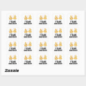 7e jubileum 7 jaar vierkante sticker (Vel)