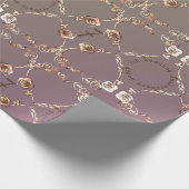 7e Jubileum Copperen Rozen Cadeaupapier (Hoek)