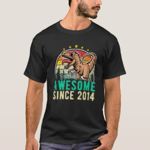 7e Jubileum Dinosaur 7 jaar oud 2014 Vintage B T-shirt