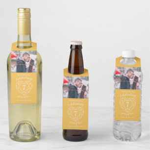 7e Jubileum foto gouden saffier Flessenhanger