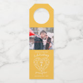 7e Jubileum foto gouden saffier Flessenhanger (Voorkant)