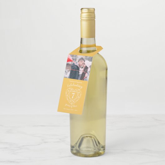 7e Jubileum foto gouden saffier Flessenhanger (Schuin)