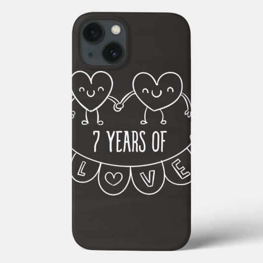 7e Jubileum - Gift Chalk Hearts Case-Mate iPhone Case (Achterkant)