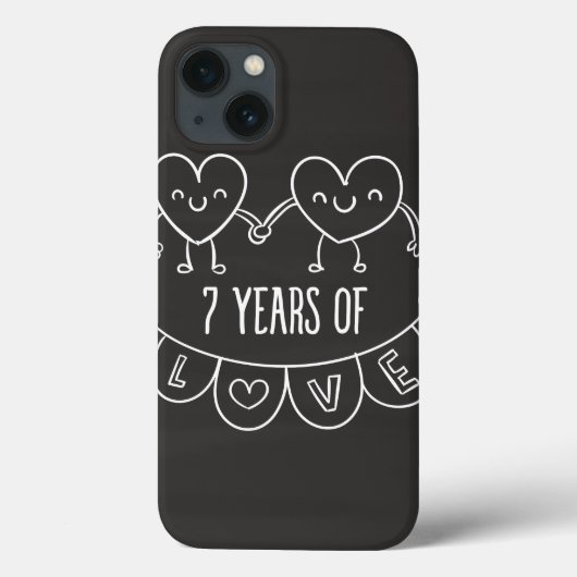 7e Jubileum - Gift Chalk Hearts Case-Mate iPhone Case (Achterkant)