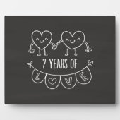 7e Jubileum - Gift Chalk Hearts Fotoplaat (Voorkant)