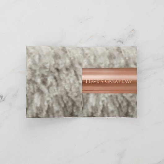 7e Jubileum koper en wol Kaart (Binnen)