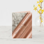 7e Jubileum koper en wol Kaart (Gele Bloem)