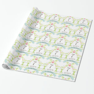 7e Jubileum Love Heart Gift Wrap Cadeaupapier
