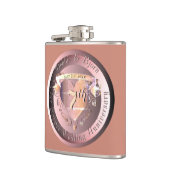 7e Jubileum Medallion Flask op koperbruiloft Heupfles (Links)