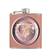 7e Jubileum Medallion Flask op koperbruiloft Heupfles (Voorkant)
