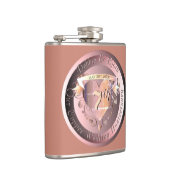 7e Jubileum Medallion Flask op koperbruiloft Heupfles (Rechts)