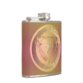 7e Jubileum Medallion Flask op koperbruiloft Heupfles (Rechts)
