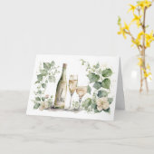 7e Jubileum Wijn en Ivy Kaart (Gele Bloem)