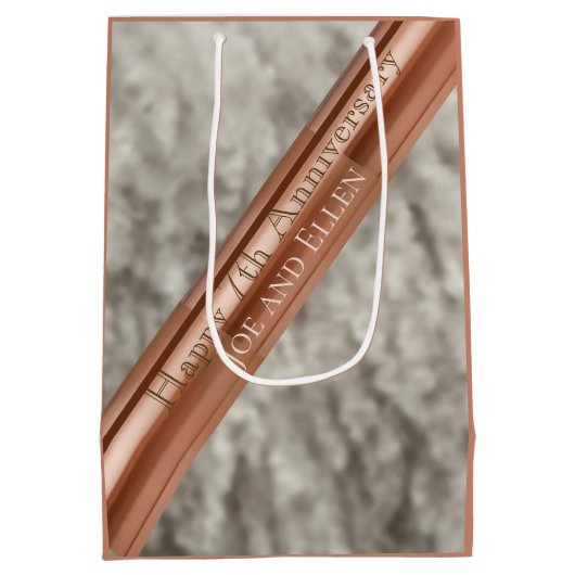 7e Jubileum Wo en koper Medium Cadeauzakje (Achterkant)