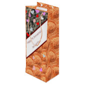 7e Jubileum, wol en koper Wijn Cadeautas (Achterkant Gekanteld)