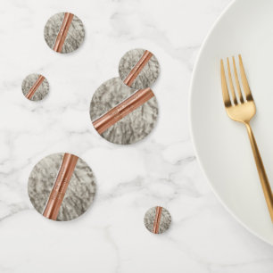 7e Jubileum, wol en koperhart Confetti