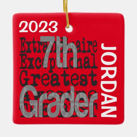 7e klas Buitengewone DOUANE Keramisch Ornament (Voorkant)