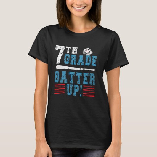 7e klas honkbalteam terug naar school 7e klas b t-shirt (Voorkant)