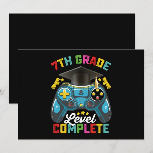 7e klas niveau Complete Afstuderen Gaming Gamer Kaart (Voorkant / Achterkant)