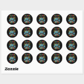 7e klas niveau Complete Afstuderen Gaming Gamer Ronde Sticker (Vel)