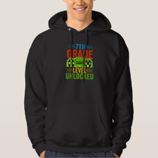 7e klas niveau ontgrendelde gamer eerste schooldag hoodie