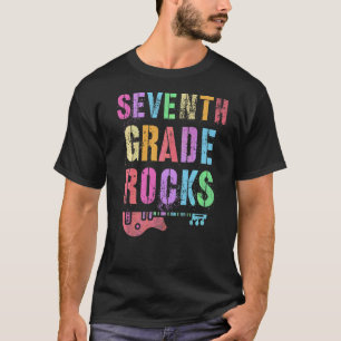 7e klas Rocks Leerling Leraar Rockstar Team Rock T-shirt
