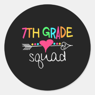 7e klas squad zevende leraar studententeam ck naar ronde sticker