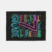 7e klas typografie team zevende klas terug naar fleece deken (Voorkant (Horizontaal))