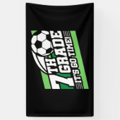 7e klas Voetbal Eerste Dag Terug Naar School Spandoek (Verticaal)