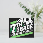 7e klas voetbal Football eerste dag terug naar sch Briefkaart (Staand voorkant)
