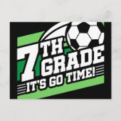 7e klas voetbal Football eerste dag terug naar sch Briefkaart (Voorkant)