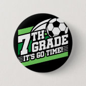 7e klas voetbal Football eerste dag terug naar sch Ronde Button 5,7 Cm (Voorkant)