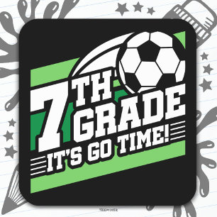 7e klas voetbal Football eerste dag terug naar sch Vierkante Sticker