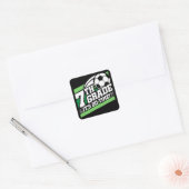 7e klas voetbal Football eerste dag terug naar sch Vierkante Sticker (Envelop)