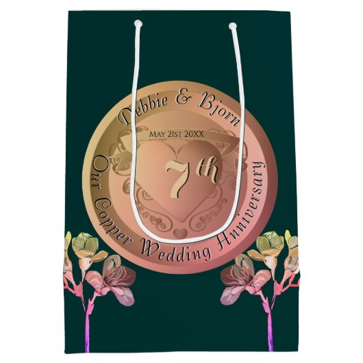 7e Koper Fresia Gift Bag Medium Cadeauzakje (Achterkant)