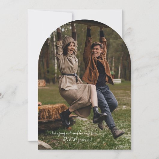 7e koperen huwelijksverjaardag hart kaart (Achterkant)